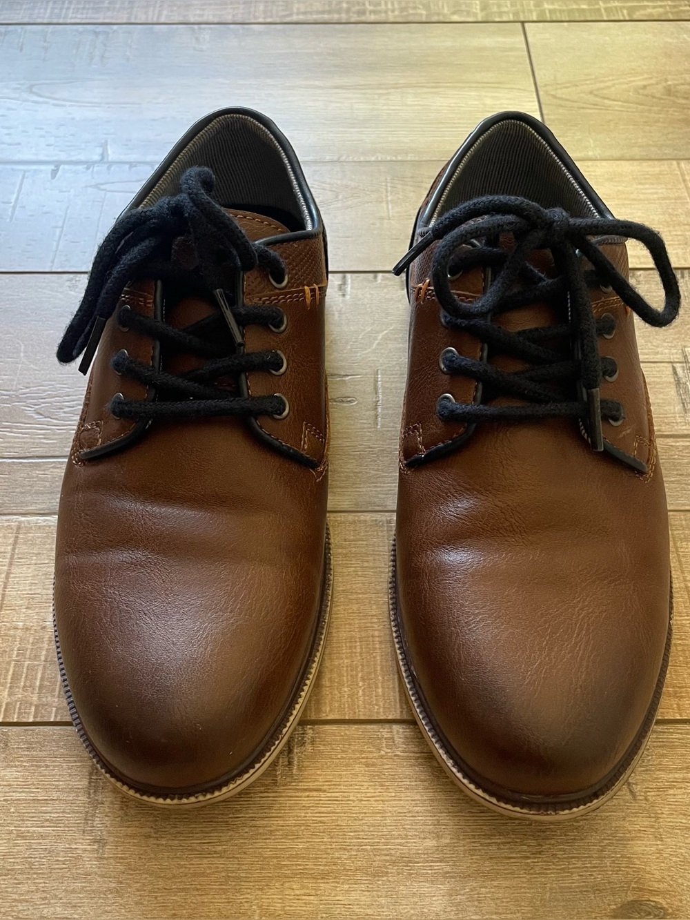 Sonoma Boys Lochlan Dress Shoes Cognac Lace-Up Size 2 w/ Box